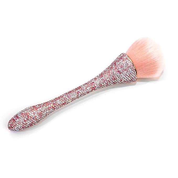 WOKOTO 1pcs Pink Shiny Rhinestone Nail Art Dust Brushes - Image 6