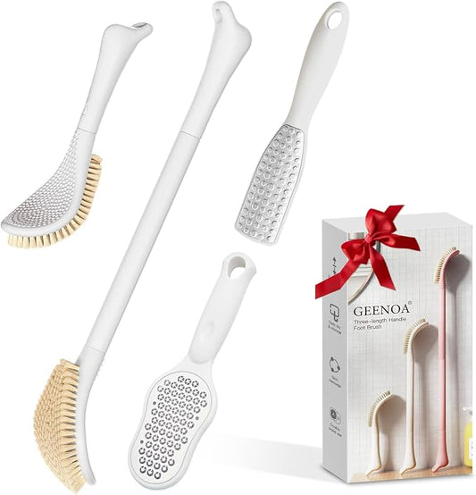 New Foot Brush & Foot Files Set, 3-IN-1 Foot Scrubber by GEENOA
