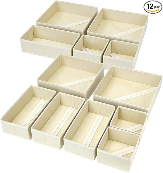 DIMJ Drawer Organizer Clothes, 12 Pack Dresser Organizer, Foldable Closet by DiMJ