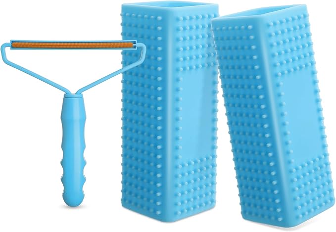 Honeydak 3 Pieces Hair Remover Tool Dog Hair Remover Pro Silicone Cleaner Brush by Honeydak