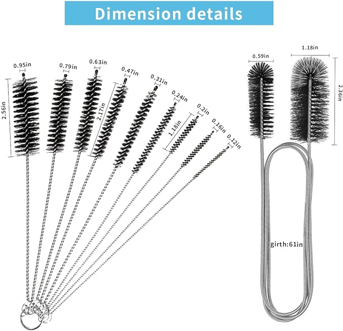 10PCS Flexible Drain Brush Straw Cleaner Brush Set, Pipe Cleaners Brush - Image 7