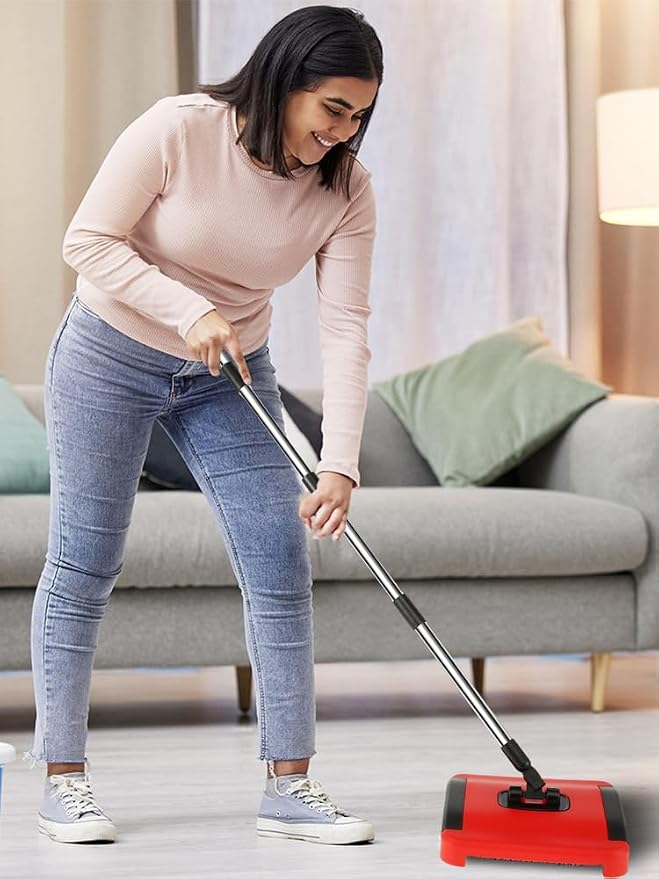BS Carpet Floor Sweeper with Horsehair Manual Carpet Sweeper Cleaner - Image 3