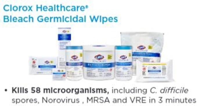 Clorox Healthcare Bleach Germicidal Wipes - Image 6