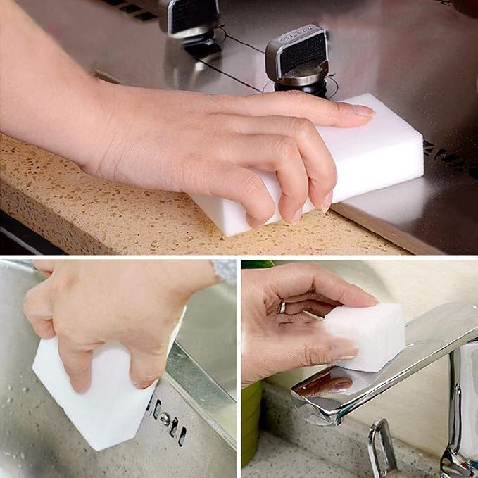 100 Pack Extra Thick Magic Sponge Eraser Cleaning Melamine Foam Eraser Sponge - Image 2
