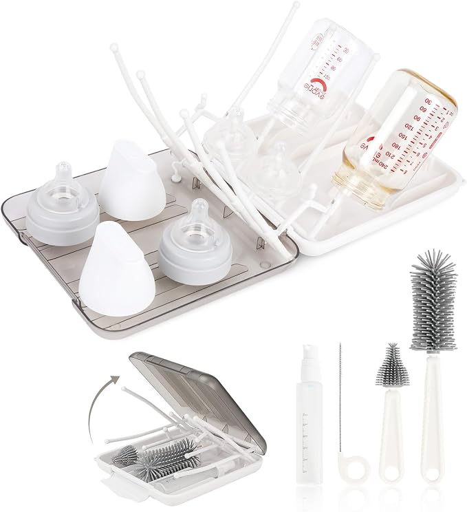 Baby Bottle Brush Set, 6-in-1 Travel Bottle Cleaning Kit by Unknown