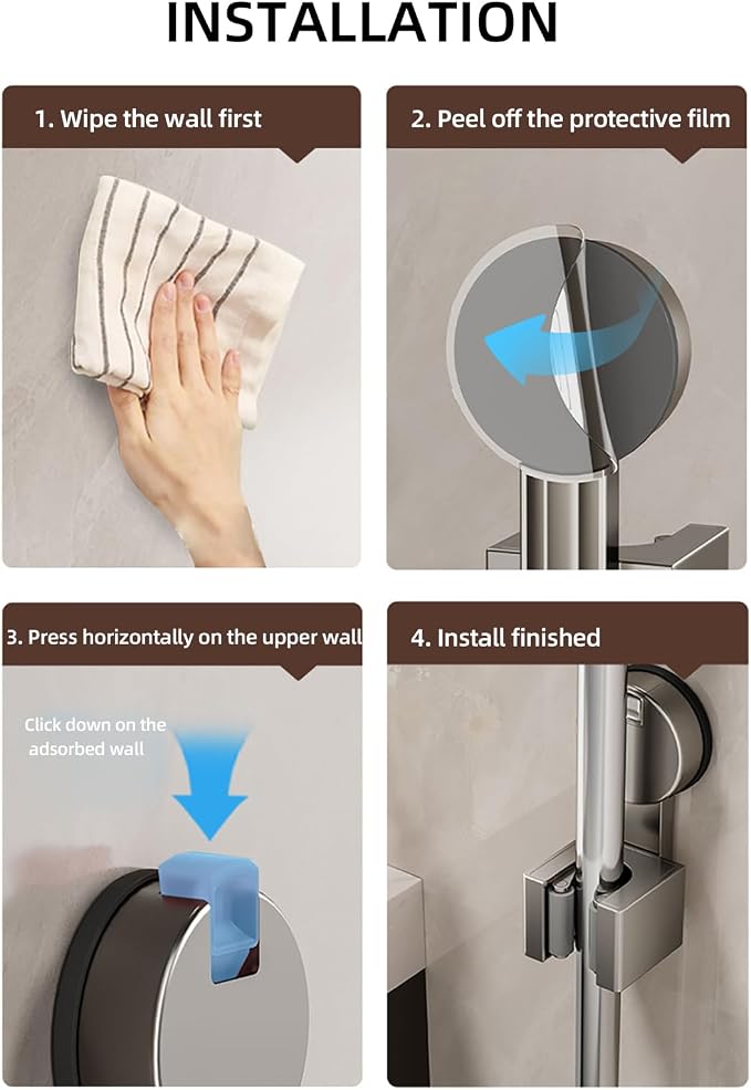 Wall Mounted Mop Organizers Strong Grip No Drilling Suction Brooms Holders - Image 3