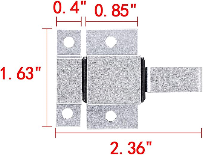 4 Packs Self-Closing Gate Latches, Aluminum Alloy Security Latch - Image 2