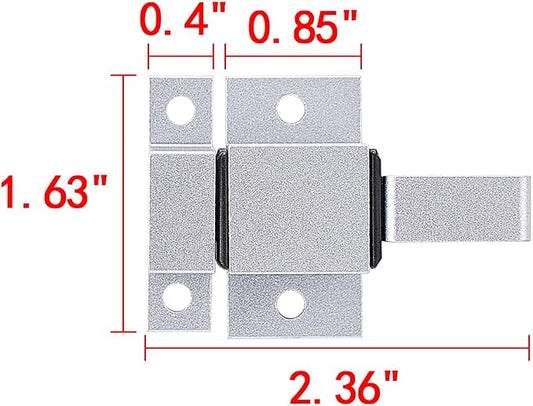 4 Packs Self-Closing Gate Latches, Aluminum Alloy Security Latch - Image 2