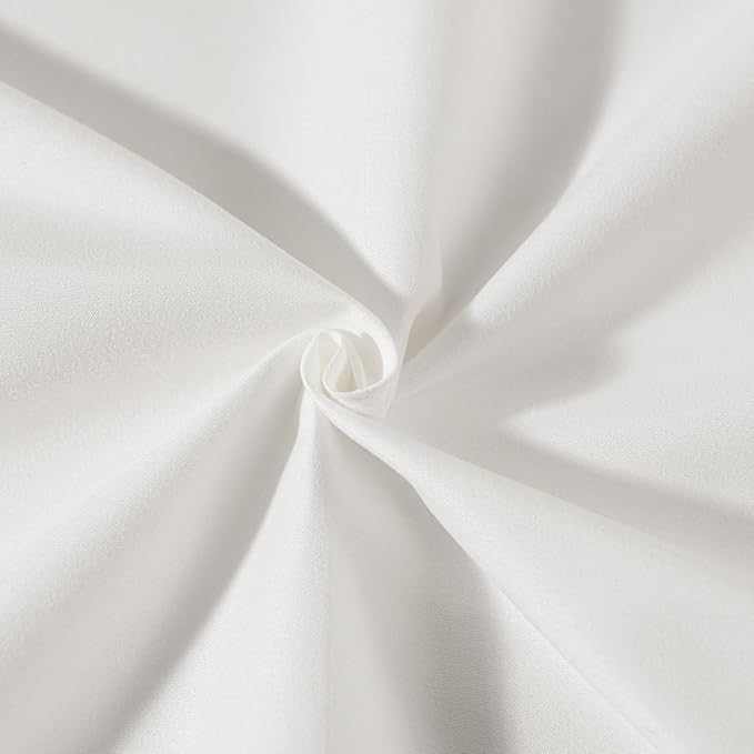 TSUTOMI Bed Skirt King Size Ruffled Bed Skirt with Split Corners, 16 Inch Drop Dust Ruffle Bed Skirts with Platform, Gathered Style, 100% Microfiber, Ivory