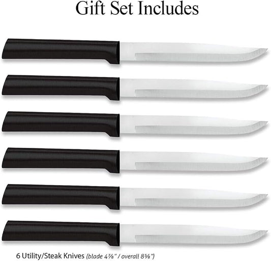 Rada Cutlery Six Utility/Steak Knives Gift Set, 6-Piece Knife Set, Stainless - Image 2