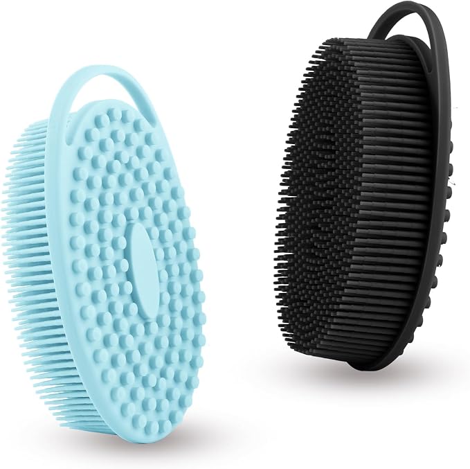 Silicone Body Scrubber, Exfoliating Silicone Body Shower, Silicone Loofah 2 in by Bsofing