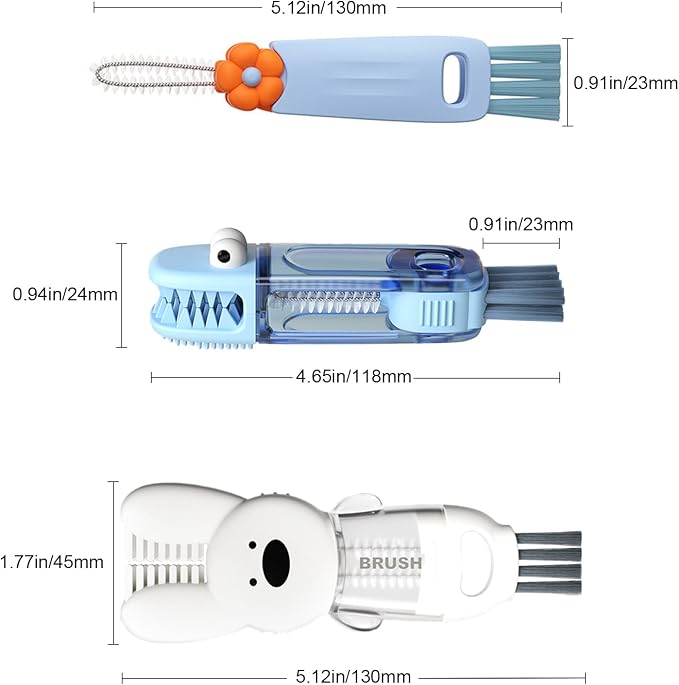 4 in 1 Cup Lid Cleaning Brush, 3 in 1 Bottle Brush, Cup Crevice Cleaning Tools - Image 7