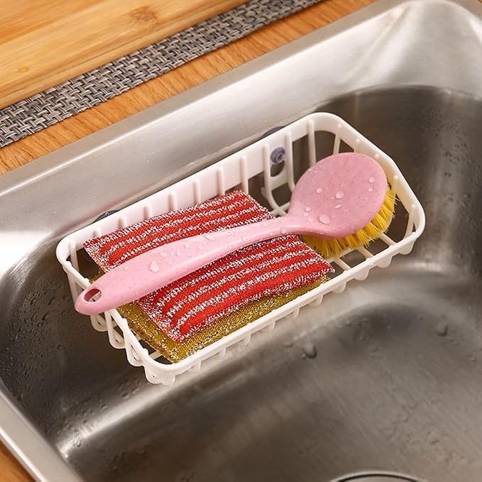 Pink Multifunctional Drain Rack, Hanging Storage Rack Drain Rack Sink Shelf - Image 4