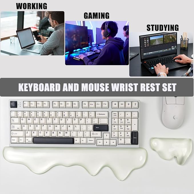 Ergonomic Gel Wrist Rest for Keyboard and Mouse, Wrist Rest Set, Cute Silicone - Image 6