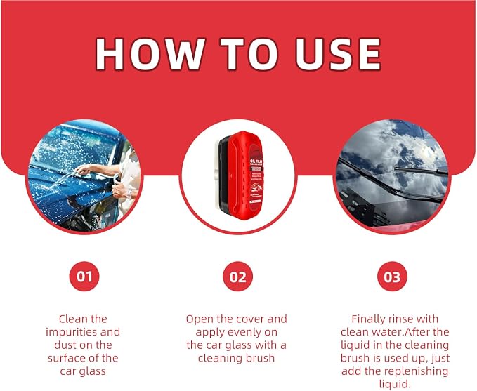 Oil Film Cleaning Brush for Car Windows, Automotive Oil Film Cleaning Brush - Image 5