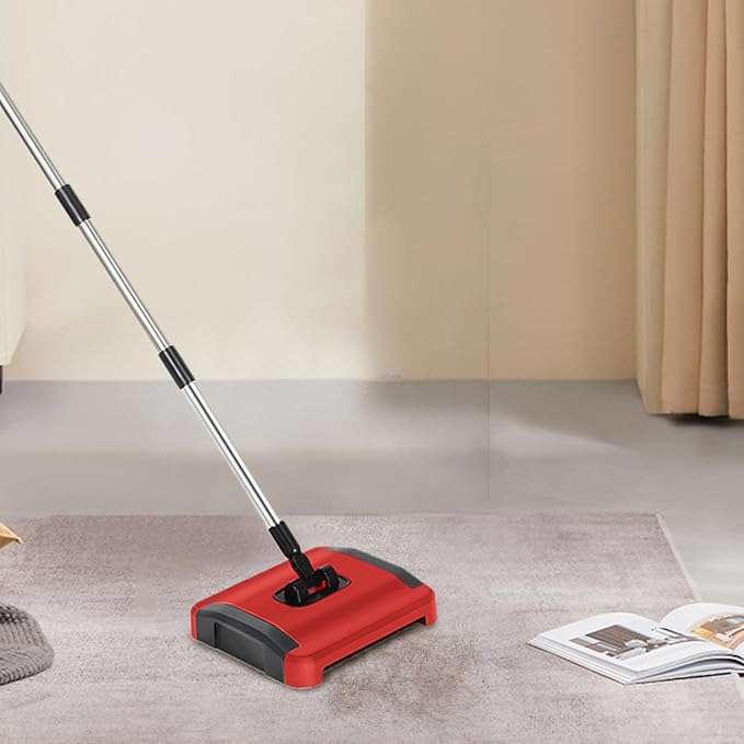 Carpet Sweeper Manual 3 Rolling Brushes Floor Sweeper Carpet Brush - Image 2