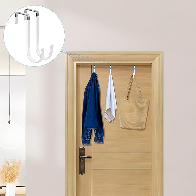 FYY Over The Door Hooks, 4 Pack Hangers Hooks - Image 6