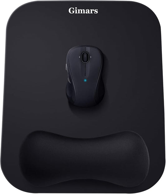 Gimars Large Smooth Superfine Fibre Memory Foam Ergonomic Mouse Pad Wrist Rest by Gimars