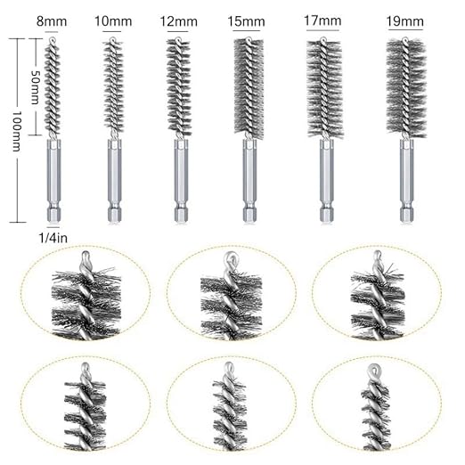6PCS Stainless Steel Bore Brush Set - Image 2