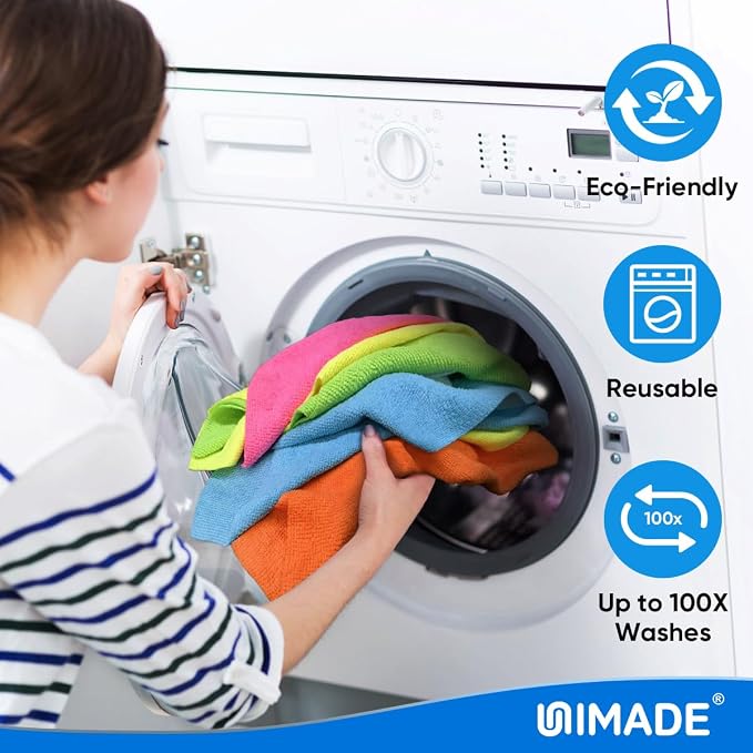 Microfiber Cleaning Cloth, 10 Pack Reusable Microfiber Towels - Image 6