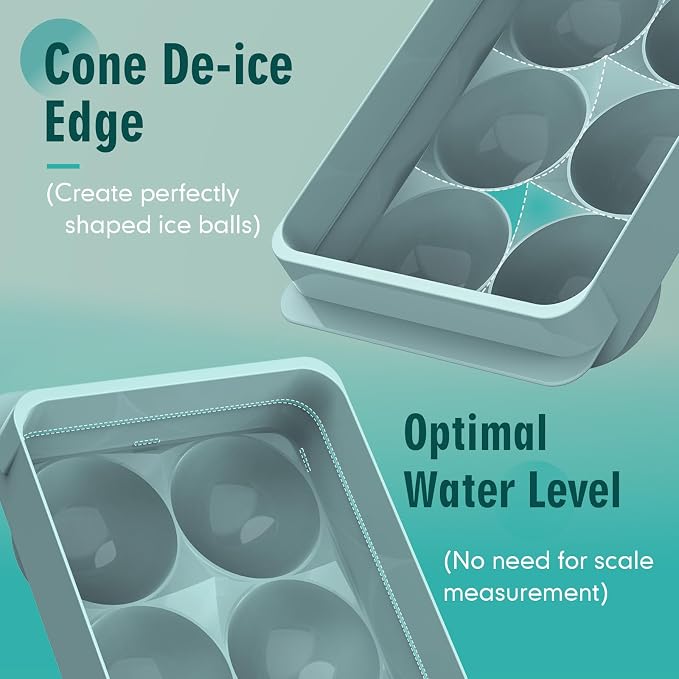 WIBIMEN Large Ice Cube Molds, Big Round Whiskey Ice Cube Trays - Image 6