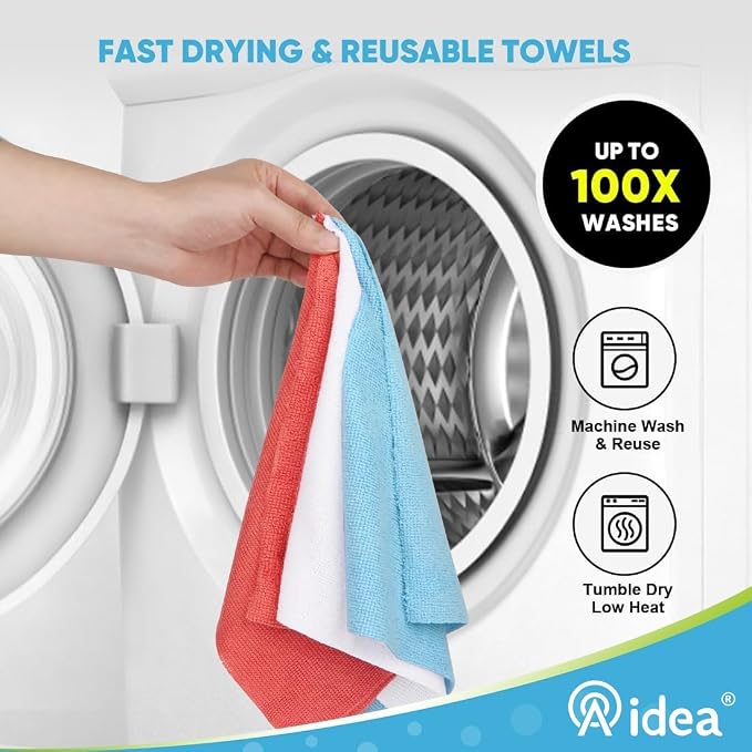 AIDEA Microfiber Cleaning Cloth 165 Sheets 3 Roll, Microfiber Towels - Image 6
