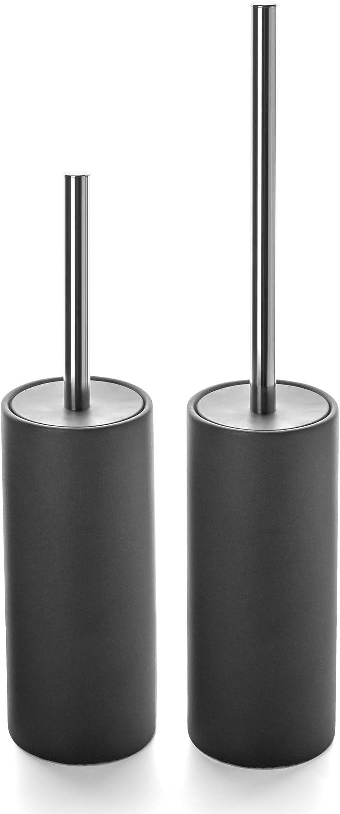 Matt Gray Ceramic Toilet Brush and Holder Set, Freestanding Toilet Bowl by ViosuniuBathroomSpecialists