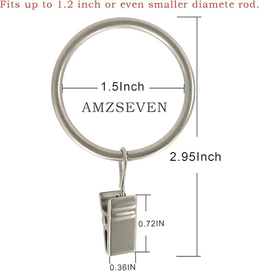 40 Pack Metal Curtain Rings - Image 2