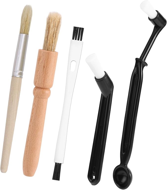 5pcs Coffee Machine Cleaning Brushes Set, Boar Bristle Espresso & Grinder by Unknown