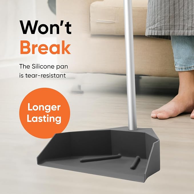Superio Silicone Dust Pan with 35" Aluminum Long Handle & 16 Pet Hair Remover - Image 6