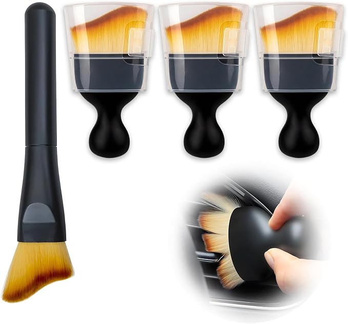 4PCS Car Interior Dust Brush, Soft Microfiber Bristles, Car Detailing Brush by Unknown