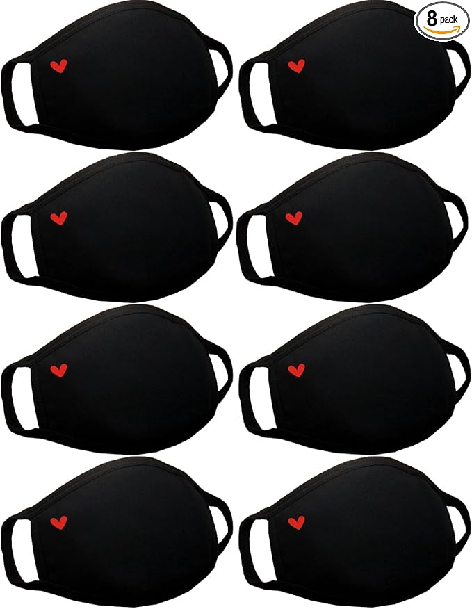Pack 8 Black Cloth Dust Mouth Mask by BeatBasicprofessionaltopsellerfor5years