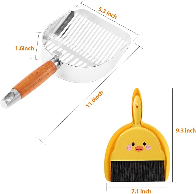 Stainless Steel Metal Cat Litter Scoop, Kitten Pooper Lifter - Image 4