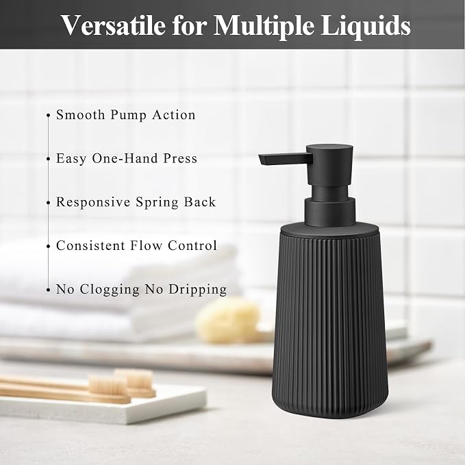Black 2 Pack Hand Soap Dispensers - Image 5