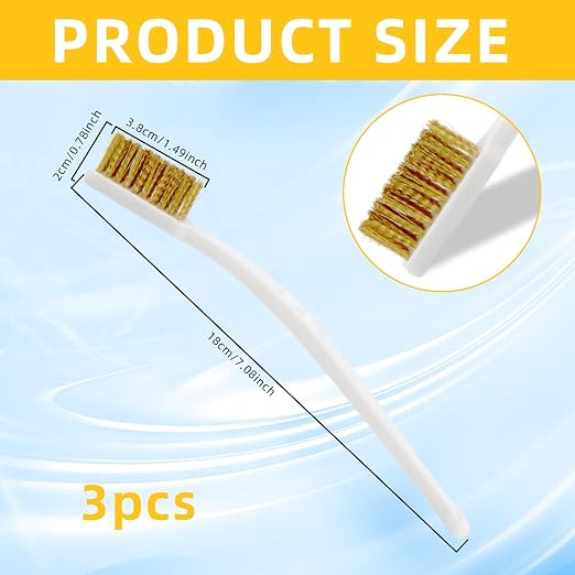 Small Brass Brush 3PCS Brass Wire Brushes - Image 2