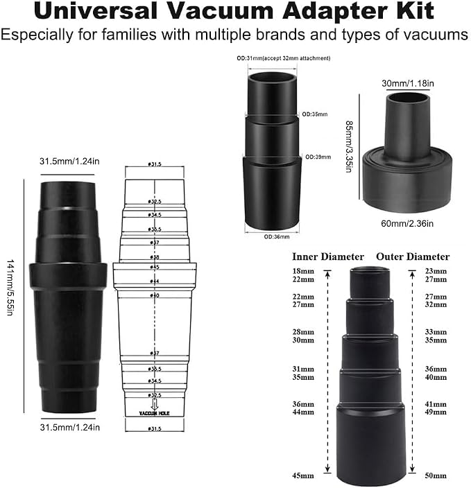 15 Pcs Household Cleaning Vacuum Cleaner Attachments Kit - Image 2