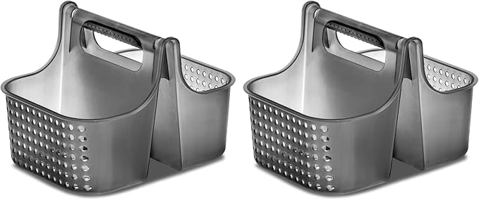 madesmart Small Soft Grip Under Sink Bathroom Storage, EPA Certified, Premium by madesmart%C2%AE