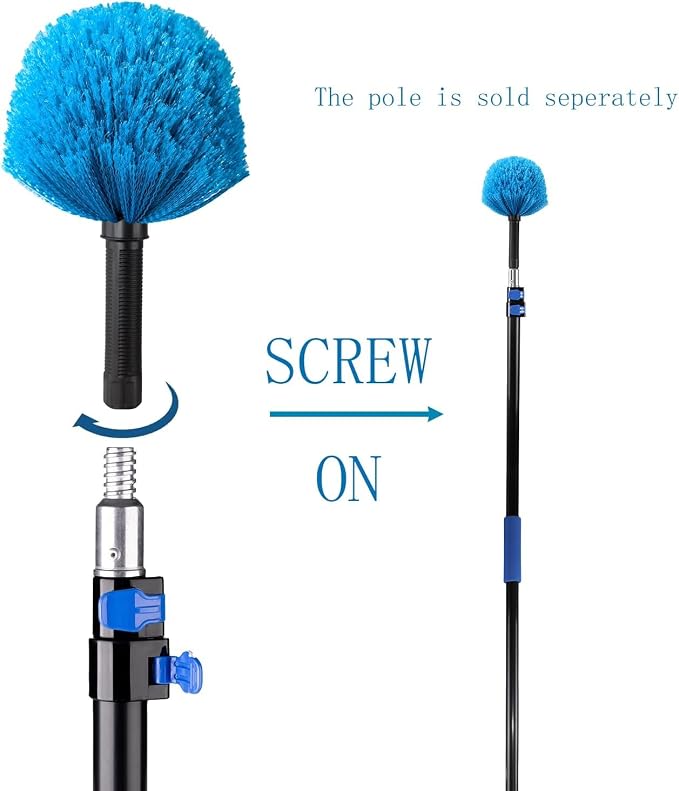 Screw on Cobweb Duster Brush Head | Spider Web Brush - Image 2