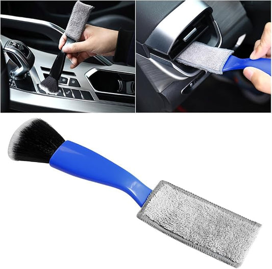 Car Double Head Brush, Double Head Automotive Interior Cleaner Detail Brushes by LKAHG