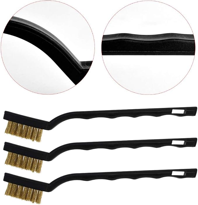 15 Pcs Mini Brass Wire Brush Set - Image 5