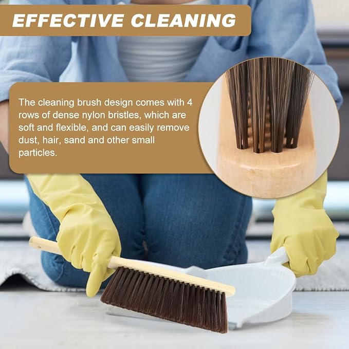 2 Pieces Wooden Hand Broom Brushes, Bench Brush - Image 4