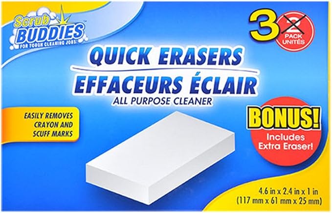 Quick Erasers All Purpose Magic Cleaning Sponges 3 pack - Image 2