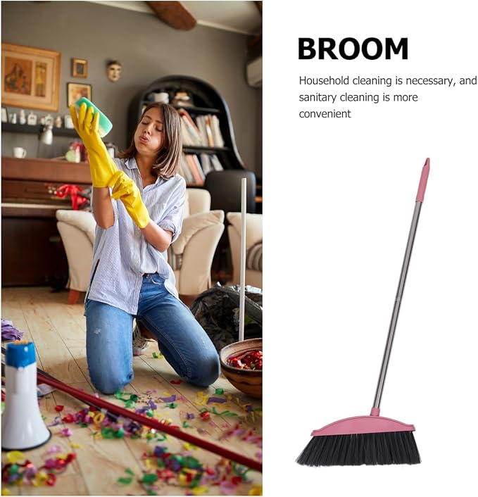 Luxshiny Indoor Broom, Stainless Steel Angle Broom - Image 4