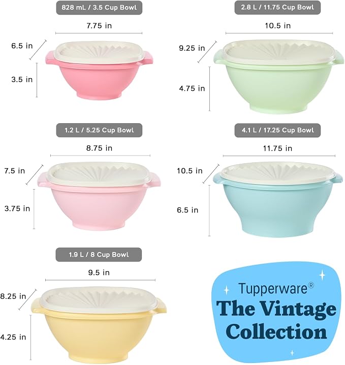 Tupperware Heritage Collection, 36 Piece Food Storage Container Set in Vintage - Image 4