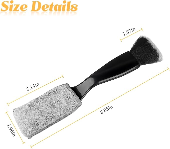 Double Head Brush for Car Clean, 2 in 1 Soft Auto Duster Detailing Cleaning - Image 2