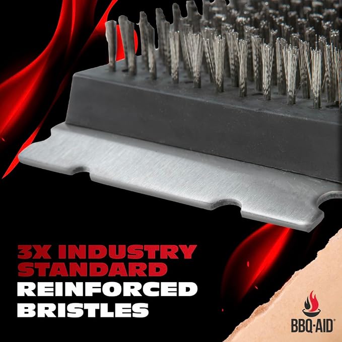 BBQ-AID 2-Pack Wire Grill Brush Replacement Heads, Grill Cleaning Bristle Brush - Image 6