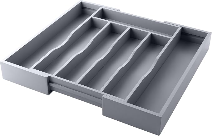 Expandable Bamboo Kitchen Drawer Organizer - Image 8
