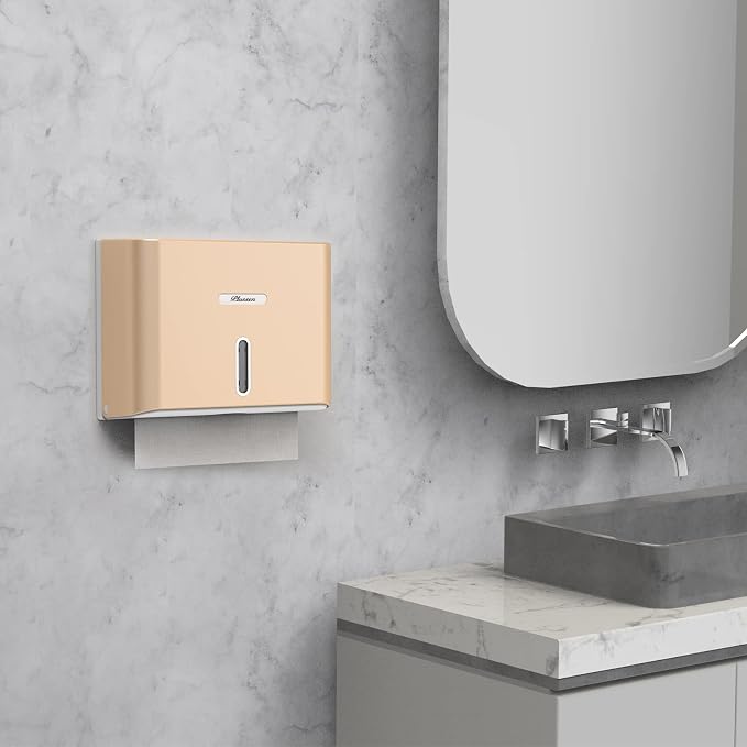 Paper Towel Dispenser Wall Mount, Adhesive No Drilling Multifold Trifold C Fold - Image 8