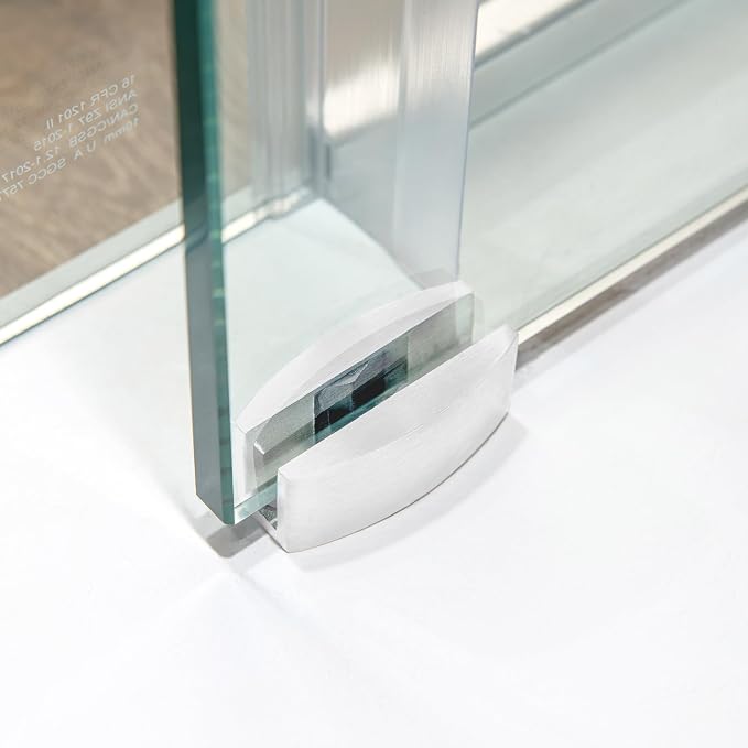 Woodbridge Frameless Single Sliding Shower Doors in Polished Chrome Finish - Image 12