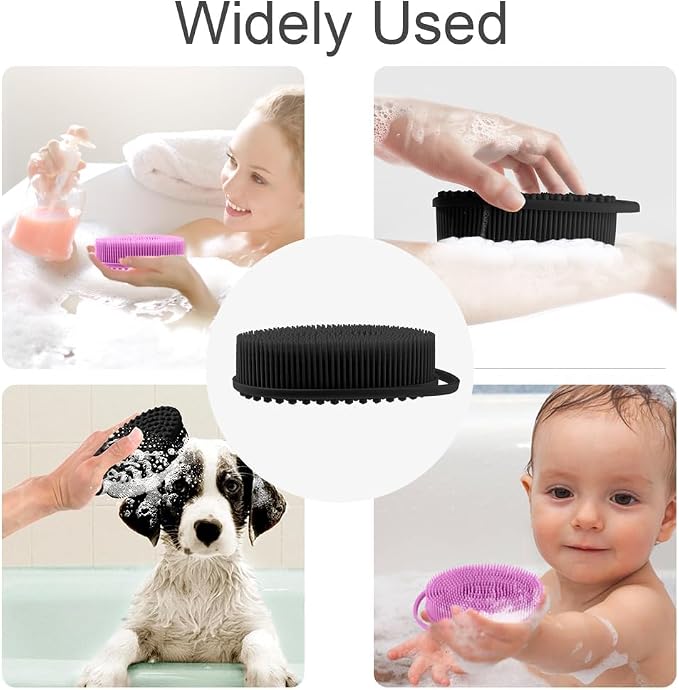 Soft Silicone Body Shower， Exfoliating Silicone Body Scrubber, Silicone Loofah - Image 7